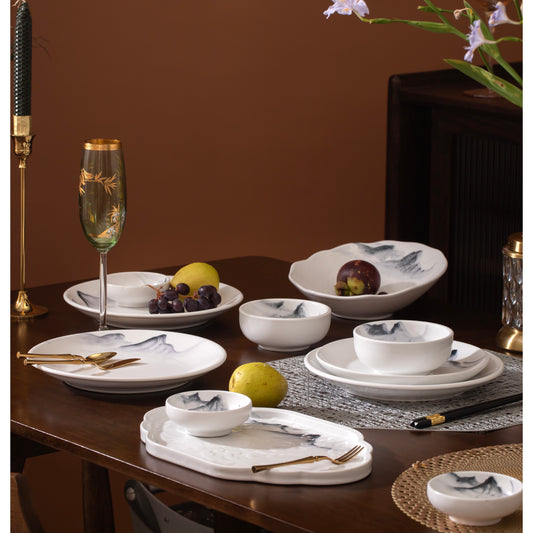 Shan Shui Coupe Plates - Set of 4