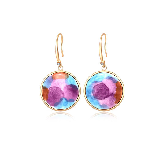 Color Intrigue Porcelain Earrings- Dreaming