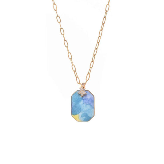 Color Intrigue Porcelain Necklace - Ocean Blue