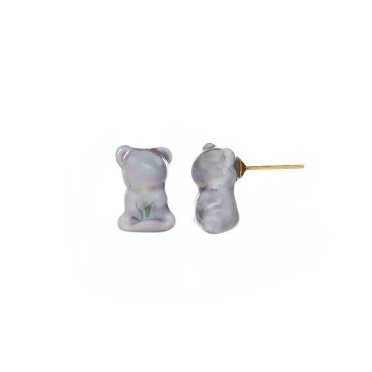 Baby Bear Porcelain Earrings