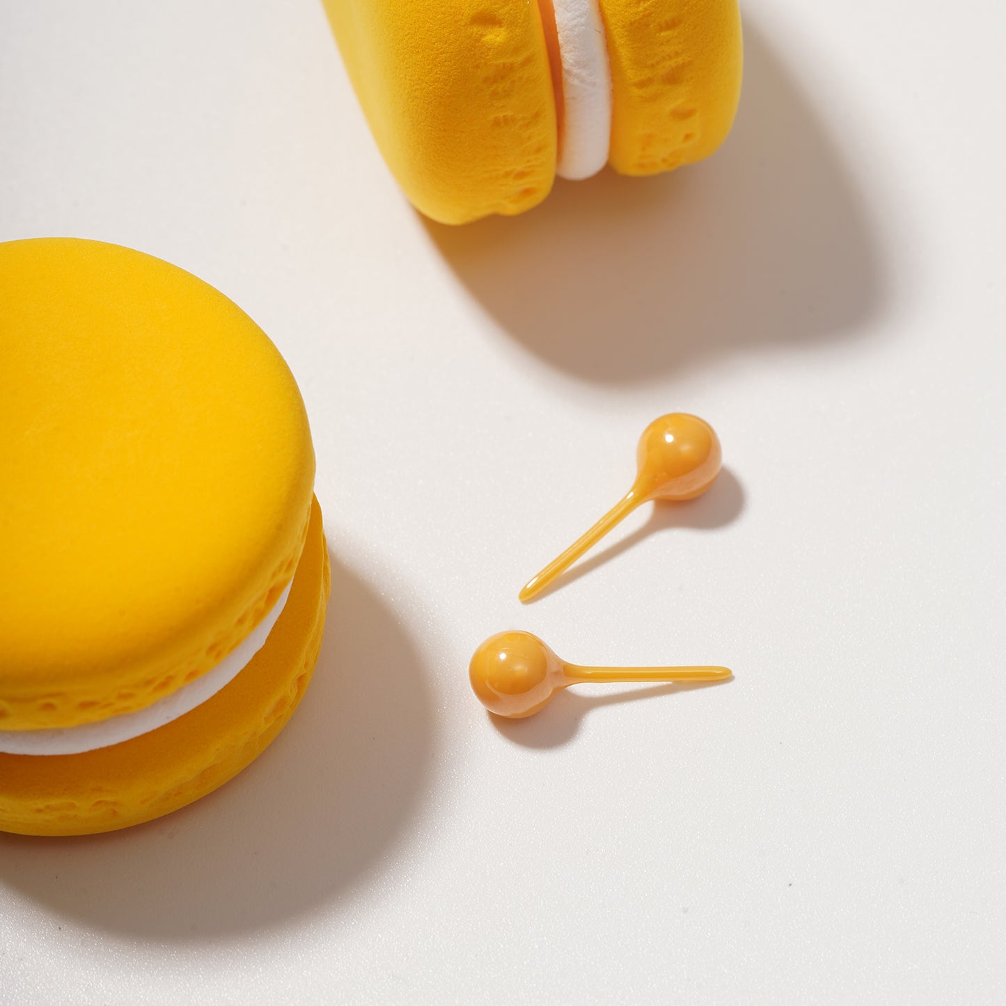 Ceramic Stud Earrings - Yellow