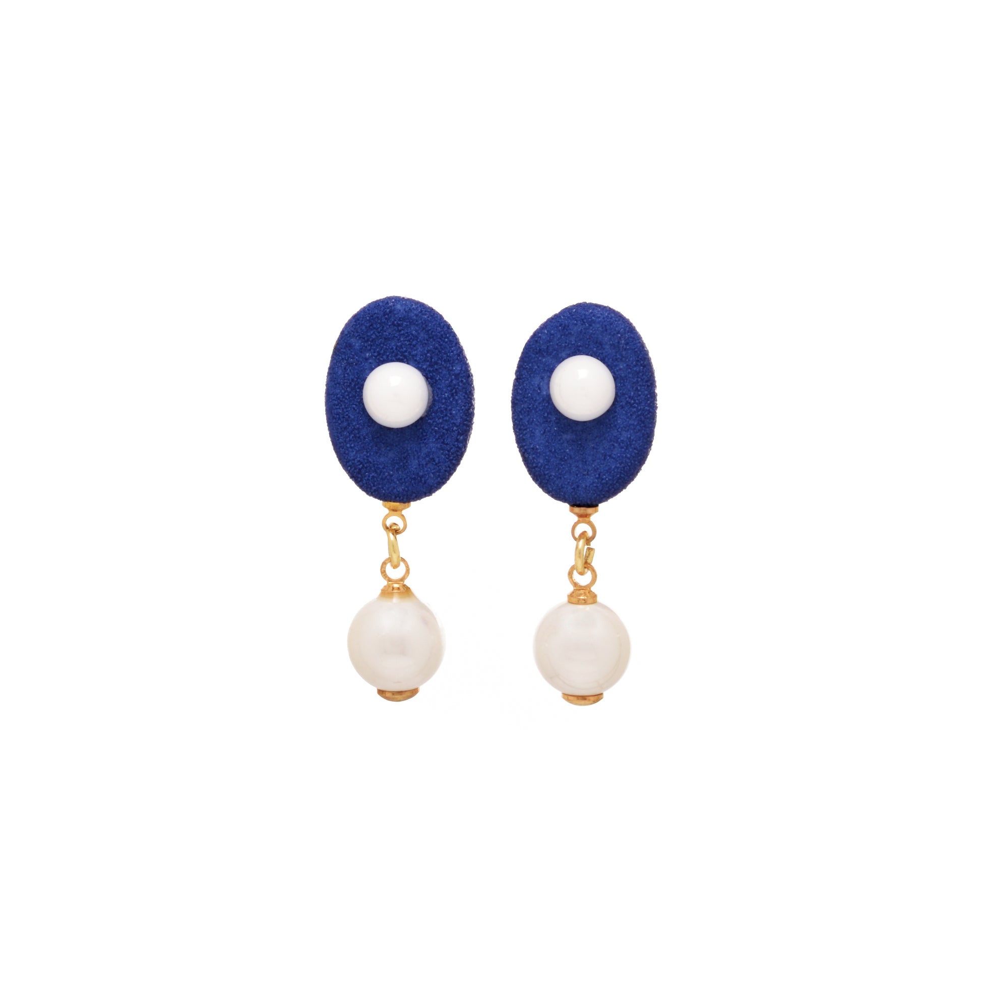 Fashion Jewelry-Classic Pearl Drop Earring-Ceramic-Handmade