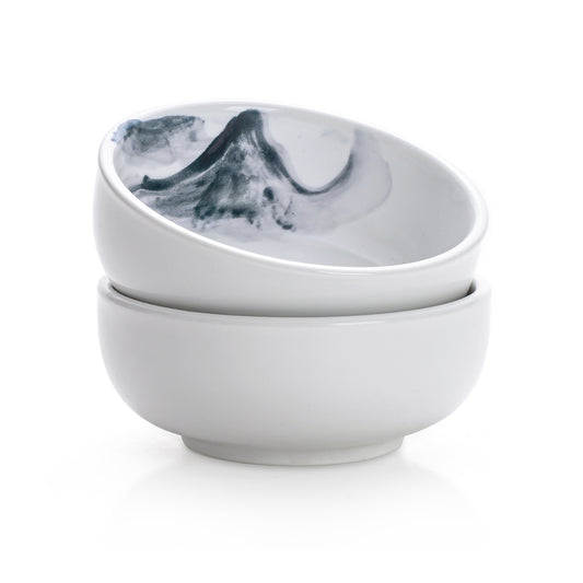 Small Porcelain Cereal Bowls - Set of 2
