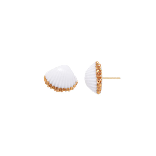 White Seashell Stud Earring