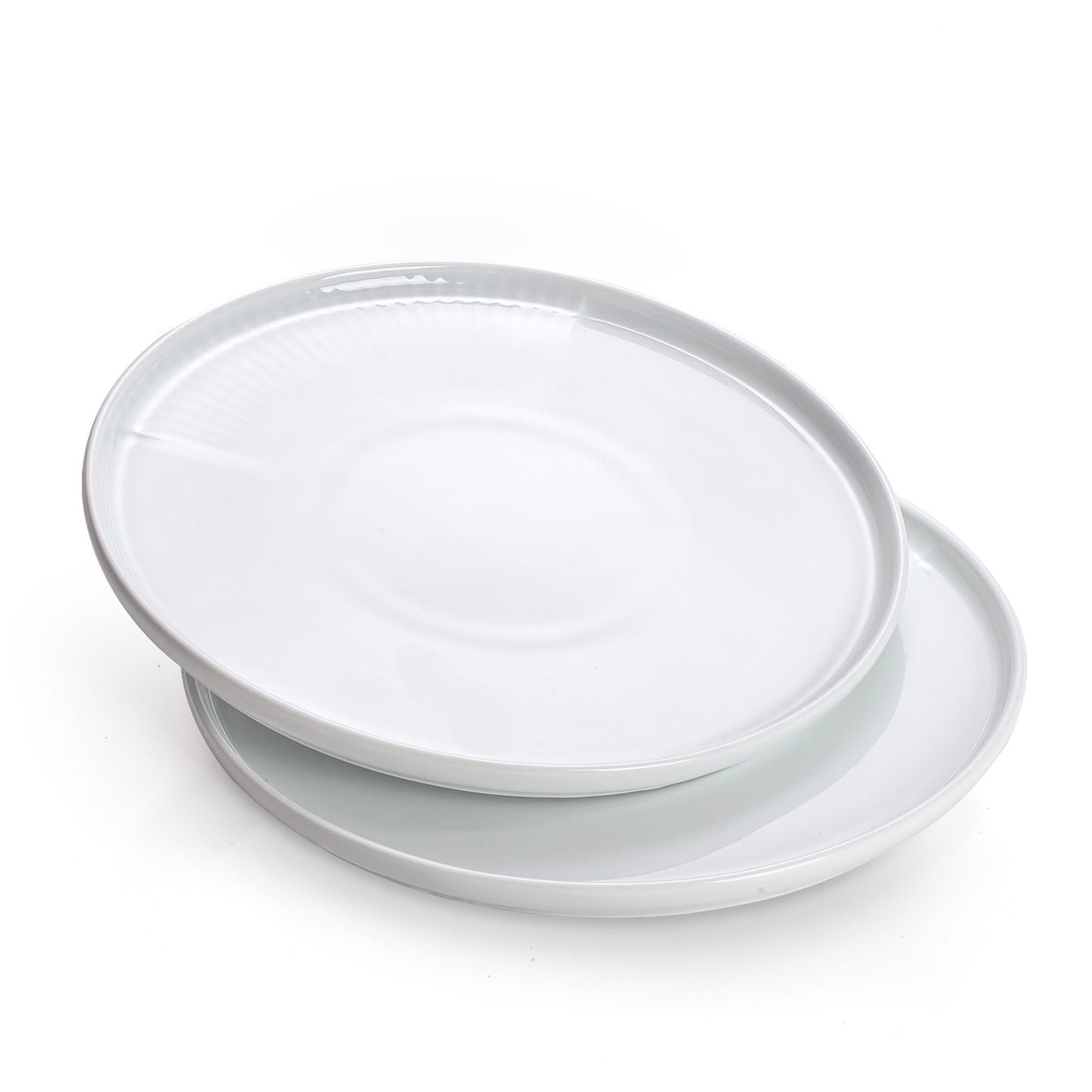 Dinnerware Serving Plate White Ceramic Plate -Heat/Scratch Resistant